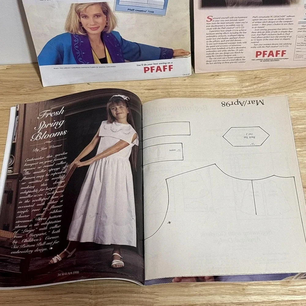 Lot 4 Creative Needle‎ Smocking Hand Sewing 1993-2008 Embroidery Insert Patterns